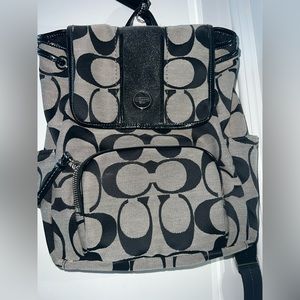COACH Fashion Backpack Black and Gray